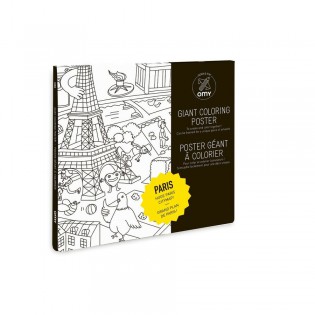 Poster Paris à colorier Omy