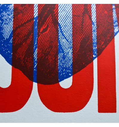 Sérigraphie Boom Boom Rouge 50x70 cm