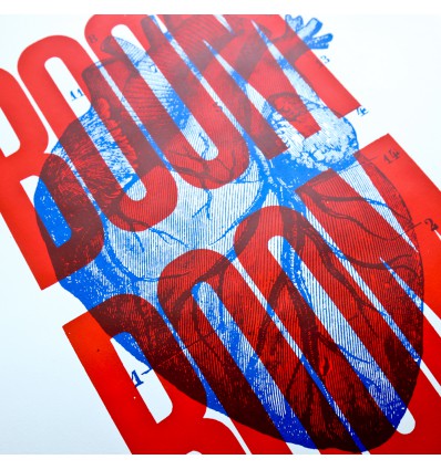 Sérigraphie Boom Boom Rouge 50x70 cm