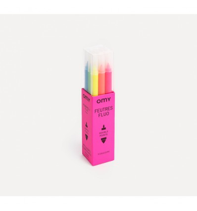 9 feutres fluos - Omy