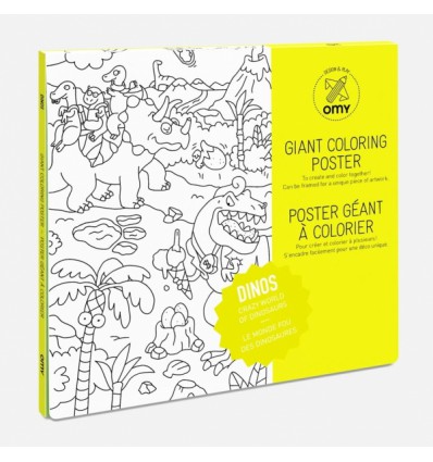 Poster Dino à colorier Omy
