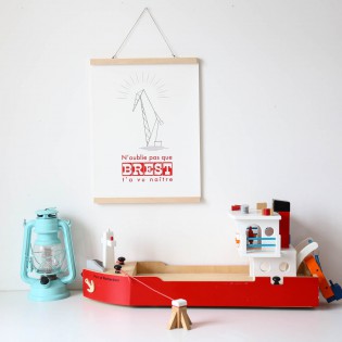 Sérigraphie "N'oublie pas que Brest t'a vu naître" - Sérigraphie Le Marquis de Moon