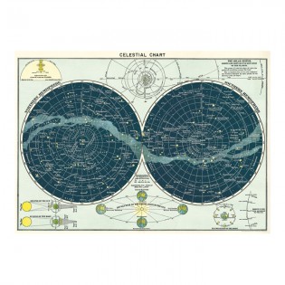 Affiche carte du ciel - Cavallini & Co