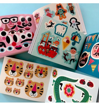 Livre de stickers bleu Ingela Arrhenius