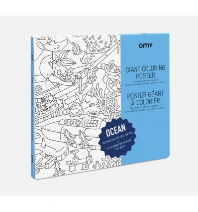 Grand Poster Pirates à colorier Omy
