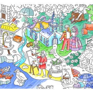 Grand Poster Bretagne à colorier Omy 2