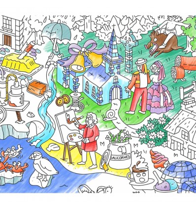 Grand Poster Bretagne à colorier Omy