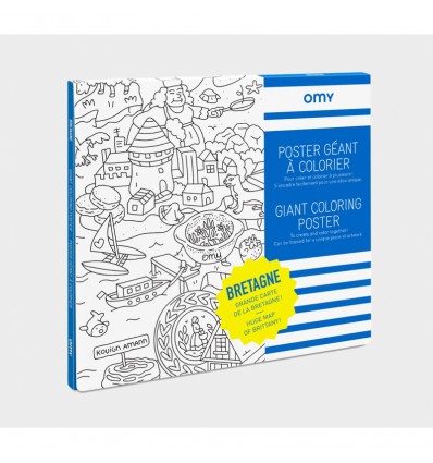 Grand Poster Bretagne à colorier Omy