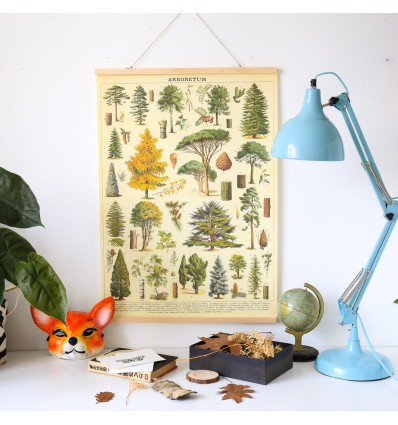 Affiche arbres de la forêt rétro - Cavallini