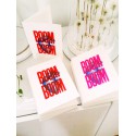 Carte Letterpress BOOM BOOM - ROSE FLUO
