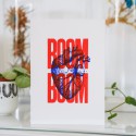 Carte Letterpress BOOM BOOM - Rouge