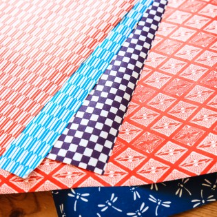 Set de 5 feuilles assorties de papier japonais 2