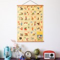 Porte affiche aimanté bois naturel 50 cm