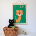 Porte affiche aimanté bois naturel 50 cm