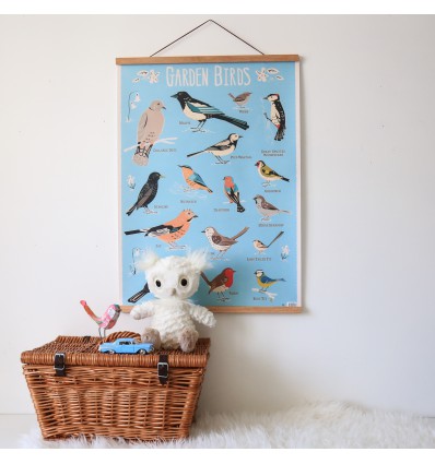 Porte affiche aimanté bois naturel 50 cm