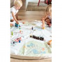 Grand Sac de rangement recto verso Circuit train/ours - Play and Go