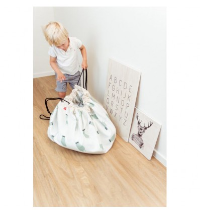 Grand Sac de rangement recto verso Circuit train/ours - Play and Go