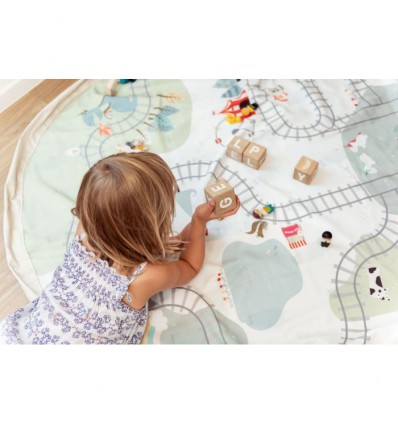 Grand Sac de rangement recto verso Circuit train/ours - Play and Go