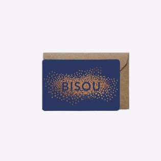 Mini carte Bisou Saphir - Editions du Paon