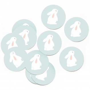 Autocollants ronds lapin Zü (ZU)