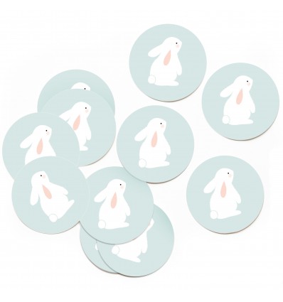 Autocollants ronds lapin Zü (ZU)