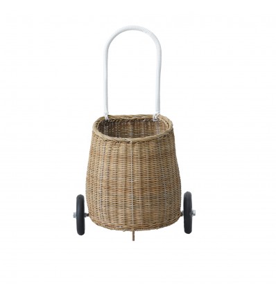Panier à roulettes en rotin Rattan Original Luggy - Olli Ella