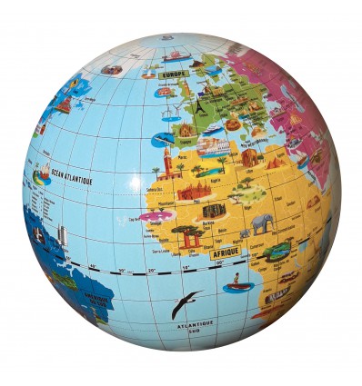 Globe gonflable Merveilles du Monde