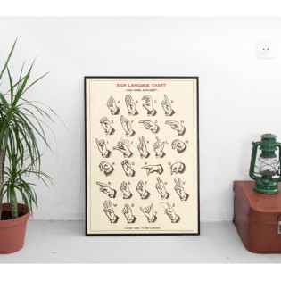 Affiche Langage des Signes - Cavallini