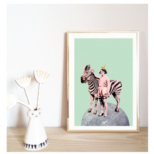 Affiche A4 Zèbre - Cité Candide