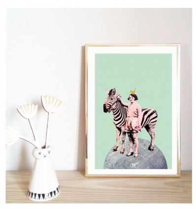 Affiche A4 Zèbre - Cité Candide