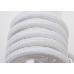 Suspension simple Câble tissé blanc - La Case de Cousin Paul 2