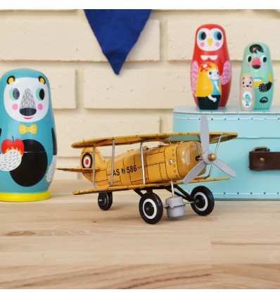 Avion jaune en métal - Protocol