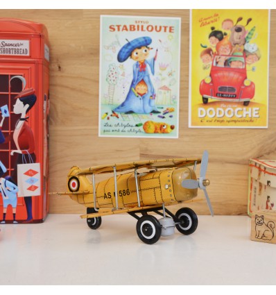 Avion jaune en métal - Protocol