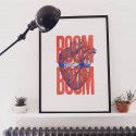Sérigraphie Boom Boom Rouge 50x70 cm