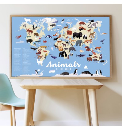 Poster & stickers Animaux du Monde - Poppik