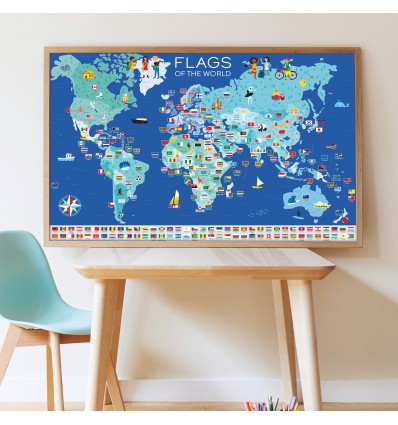 Poster & stickers Drapeaux du Monde - Poppik