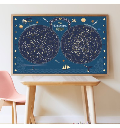 Poster & stickers phospho Carte du Ciel - Poppik