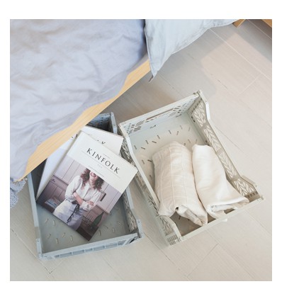 Caisse medium AY-KASA gris clair