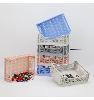 Caisse medium AY-KASA gris clair