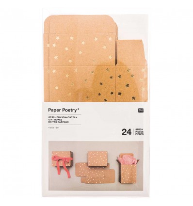 Boîtes kraft/or calendrier de l'avent