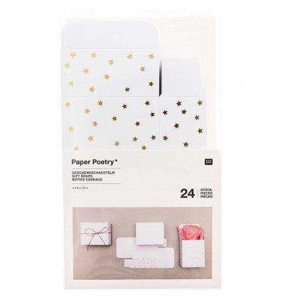 Boîtes blanc/or calendrier de l'avent