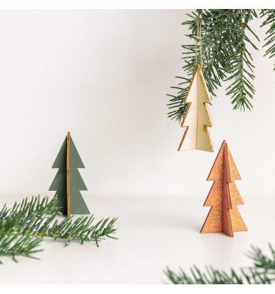 Décoration en bois Sapins - Rico Design