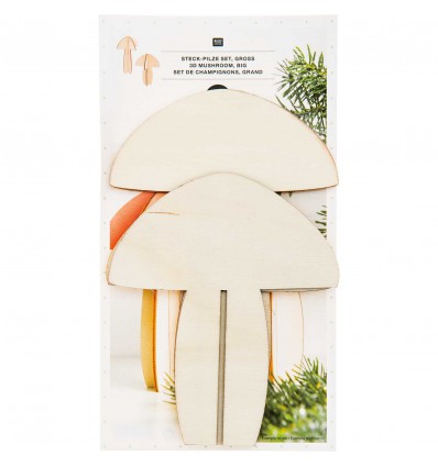 Décoration en bois Champignons - Rico Design
