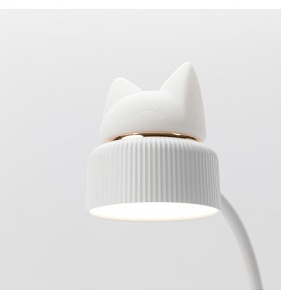 Lampe Duo sans fil chat Blanche