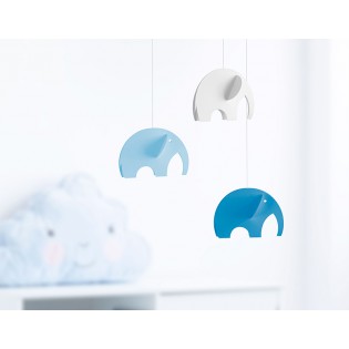 Mobile 3 éléphants bleus - Flensted 2