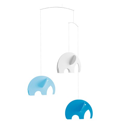 Mobile 3 éléphants bleus - Flensted