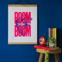 Sérigraphie Boom Boom Rose Fluo A3