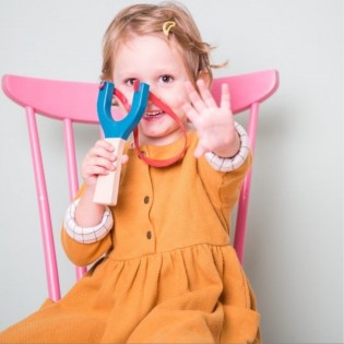 Lance-pierre bleu en bois - Me & Mine 2