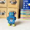 Robot tambour bleu vintage