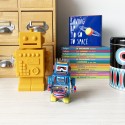 Robot tambour bleu vintage